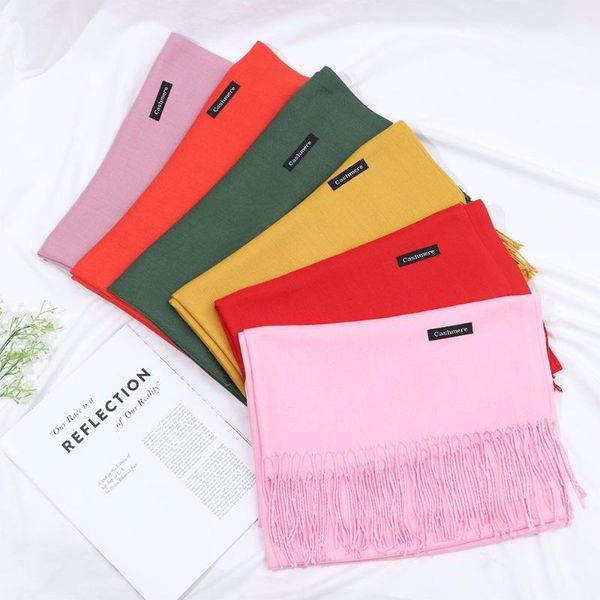 scarves winter soft long tassel cashmere scarf wrap bandana thick warm wool shawl, Blue;gray 
scarves winter soft long tassel cashmere scarf wrap bandana thick warm wool shawl, Blue;gray