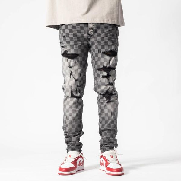 men's jeans male ripped trend korean version washed feet pants spring and summer elastic casual cropped trousers, Blue
men's jeans male ripped trend korean version washed feet pants spring and summer elastic casual cropped trousers, Blue