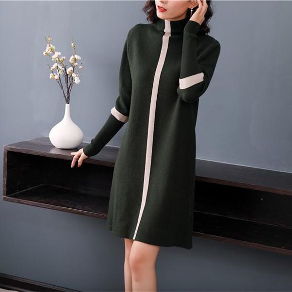 casual dresses drop solid women long sleeve half turtleneck work office dress loose knitted sweater red print striped ropa, Black;gray
casual dresses drop solid women long sleeve half turtleneck work office dress loose knitted sweater red print striped ropa, Black;gray