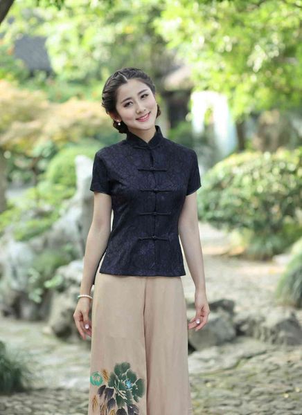 luxury women's jackets 2520 composite lace black cheongsam short sleeve women's national style top, Black;brown
luxury women's jackets 2520 composite lace black cheongsam short sleeve women's national style top, Black;brown
