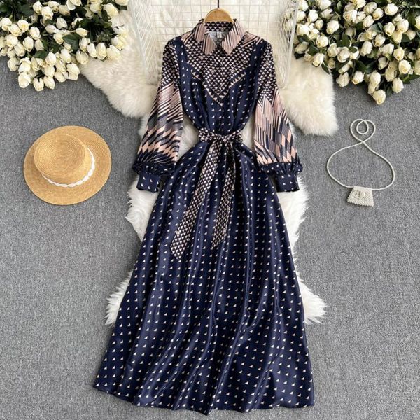 casual dresses c162 high-quality fashion autumn retro printed long-sleeved shirt collar lace-up waist a-line shirts dress vintage vestidos, Black;gray
casual dresses c162 high-quality fashion autumn retro printed long-sleeved shirt collar lace-up waist a-line shirts dress vintage vestidos, Black;gray