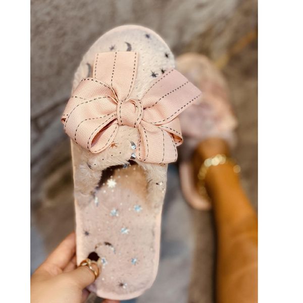 fashion autumn and winter plush bow decoration outdoor womens slippers warm and comfortable plus size home slippers, Black
fashion autumn and winter plush bow decoration outdoor womens slippers warm and comfortable plus size home slippers, Black