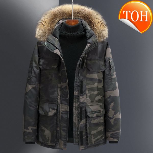men's winter snow down parkas jackets casual fur collar hooded coats male thick warm overcoat windbreaker camouflage jacket, Black
men's winter snow down parkas jackets casual fur collar hooded coats male thick warm overcoat windbreaker camouflage jacket, Black