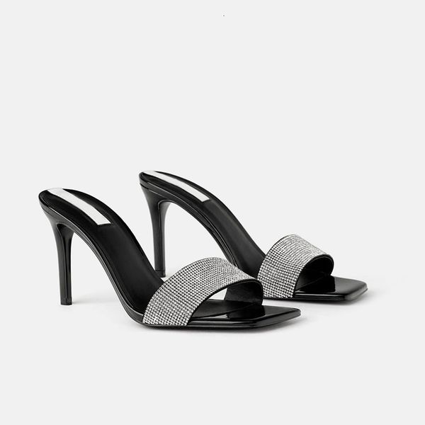 slippers water diamond high heeled shoes peep toe crystal sandals for women night club slides blingling mvmb, Black
slippers water diamond high heeled shoes peep toe crystal sandals for women night club slides blingling mvmb, Black