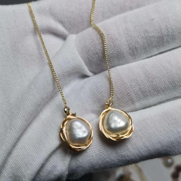 freshwater pearl simple and versatile personality temperament earrings fashion jewelry handmade wholesale dangle & chandelier, Silver
freshwater pearl simple and versatile personality temperament earrings fashion jewelry handmade wholesale dangle & chandelier, Silver