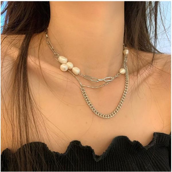 chains women jewelry metal chain necklace 2021 design freshwater pearl pendant for girl fine accessories, Silver
chains women jewelry metal chain necklace 2021 design freshwater pearl pendant for girl fine accessories, Silver