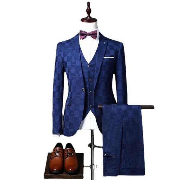 men's suits & blazers fashion plaid suit men's slim single-breasted jacket groom wedding dress boutique prom social tuxedo 2021 men, White;black
men's suits & blazers fashion plaid suit men's slim single-breasted jacket groom wedding dress boutique prom social tuxedo 2021 men, White;black