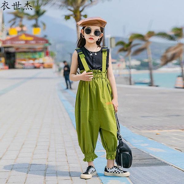 clothing sets girls middle-aged children's bib suit summer 2021 fashion loose tide clothes tooling two-piece 3-15y, White
clothing sets girls middle-aged children's bib suit summer 2021 fashion loose tide clothes tooling two-piece 3-15y, White