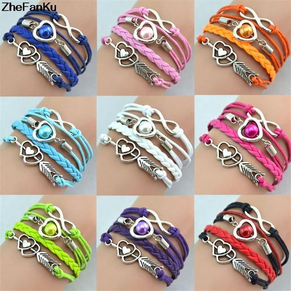 charm bracelets multi layer leather rope hand woven bracelet men women jewelry, Golden;silver
charm bracelets multi layer leather rope hand woven bracelet men women jewelry, Golden;silver