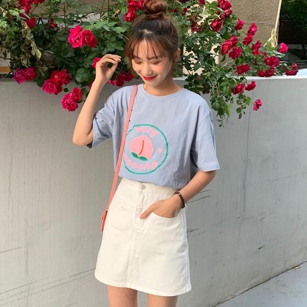 women's t-shirt 2 colors 2021 summer korean style cartoon fruit letter print short sleeve t shirts womens tee shirt femme casuall (c64, White
women's t-shirt 2 colors 2021 summer korean style cartoon fruit letter print short sleeve t shirts womens tee shirt femme casuall (c64, White
