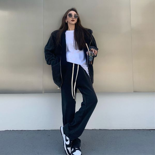 2021 autumn new fashion korean loose hooded sweater foreign style sports leisure slim lazy ins suit, Gray
2021 autumn new fashion korean loose hooded sweater foreign style sports leisure slim lazy ins suit, Gray