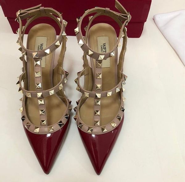 sandals summer designer luxry women high heel pointed with rivets genuine leather 6cm 8cm 10cm lady wedding shoes 34-43 dust bag llyq, Black
sandals summer designer luxry women high heel pointed with rivets genuine leather 6cm 8cm 10cm lady wedding shoes 34-43 dust bag llyq, Black