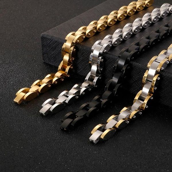 link, chain punk 4 color bike bracelet men stainless steel 22cm goldblack chunky hand pulsera biker jewellry 2021, Black
link, chain punk 4 color bike bracelet men stainless steel 22cm goldblack chunky hand pulsera biker jewellry 2021, Black