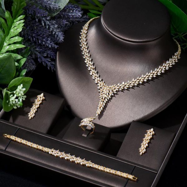 earrings & necklace hibride vintage classis bride women 4pcs earring set leaf design cz jewelry party accessories formal occasion n-288, Silver
earrings & necklace hibride vintage classis bride women 4pcs earring set leaf design cz jewelry party accessories formal occasion n-288, Silver