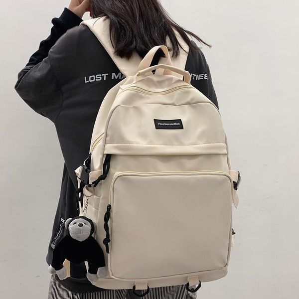 solid color waterproof nylon women backpack men large capacity lapcollege couples schoolbag travel bag
solid color waterproof nylon women backpack men large capacity lapcollege couples schoolbag travel bag