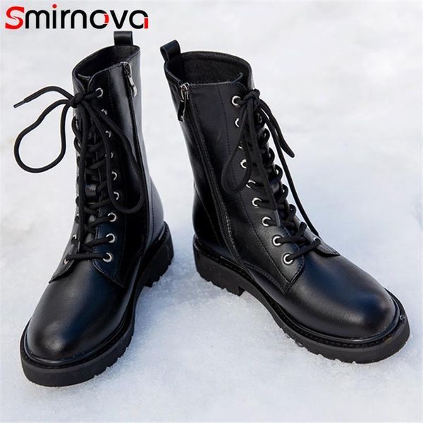 boots smirnova 2021 winter genuine leather shoes women ankle cross tied zipper low heel warm thick fur snow1, Black
boots smirnova 2021 winter genuine leather shoes women ankle cross tied zipper low heel warm thick fur snow1, Black