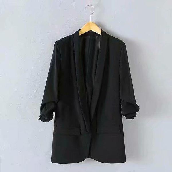 women's suits & blazers xs--xl designed women jackets wrinkle pleated sleeves long blazer 5 colors autumn jacket, White;black
women's suits & blazers xs--xl designed women jackets wrinkle pleated sleeves long blazer 5 colors autumn jacket, White;black