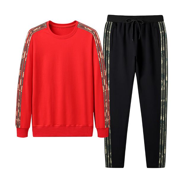 fashion men's tracksuits spring and autumn wo leisure sports suit round ne t-shirt 95 cotton three bar large running sportswear two pie, Gray
fashion men's tracksuits spring and autumn wo leisure sports suit round ne t-shirt 95 cotton three bar large running sportswear two pie, Gray