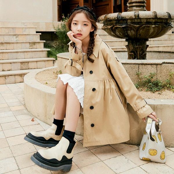 coat girls brown windbreaker for autumn winter 2021 design children double breasted long trench girl 4-14 years old, Blue;gray
coat girls brown windbreaker for autumn winter 2021 design children double breasted long trench girl 4-14 years old, Blue;gray