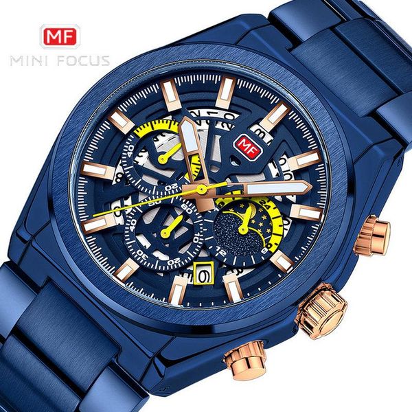 wristwatches minifocus luxury navy quartz watches for mens fashion calendar muti dails clocks cool metal belt moon phase watch waterproof, Slivery;brown
wristwatches minifocus luxury navy quartz watches for mens fashion calendar muti dails clocks cool metal belt moon phase watch waterproof, Slivery;brown