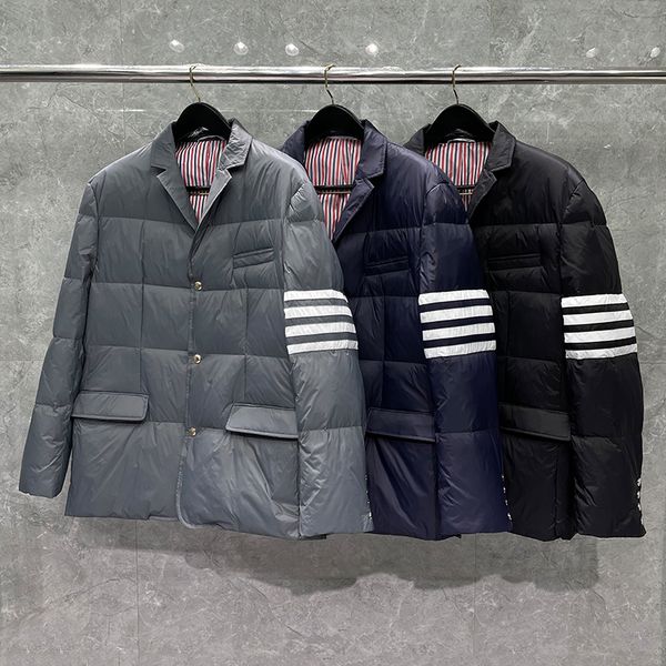 winter suit down jacket notched lapel luxury brand designer coat 4-bar stripe down-filled lightweight overcoat korean lovers casual thick wi
winter suit down jacket notched lapel luxury brand designer coat 4-bar stripe down-filled lightweight overcoat korean lovers casual thick wi