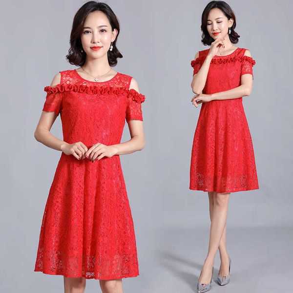 large size women's summer fat mm slim off shoulder temperament fashion lace dress, White;black
large size women's summer fat mm slim off shoulder temperament fashion lace dress, White;black