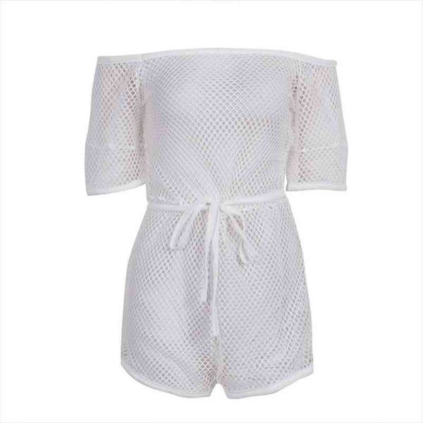 fashion summer beach casual style loose playsuit short sleeve skew collar hollow out fish net solid playsuit romper, Black;white
fashion summer beach casual style loose playsuit short sleeve skew collar hollow out fish net solid playsuit romper, Black;white