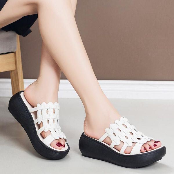 women leather slippers high heels wedge black mule summer shoes for handmade genuine slipper white shoe2021
women leather slippers high heels wedge black mule summer shoes for handmade genuine slipper white shoe2021
