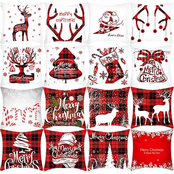 pillow case 45cm red plaid christmas pillowcase cartoon santa claus elk snowman car sofa cushion cover merry decor for home gift
pillow case 45cm red plaid christmas pillowcase cartoon santa claus elk snowman car sofa cushion cover merry decor for home gift