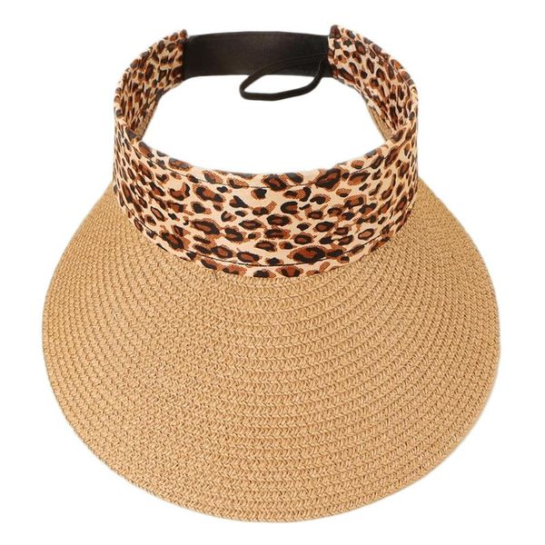 women leopard patchwork straw sun visor hat breathable empty uv protection foldable roll-up beach baseball cap wide brim hats, Blue;gray
women leopard patchwork straw sun visor hat breathable empty uv protection foldable roll-up beach baseball cap wide brim hats, Blue;gray