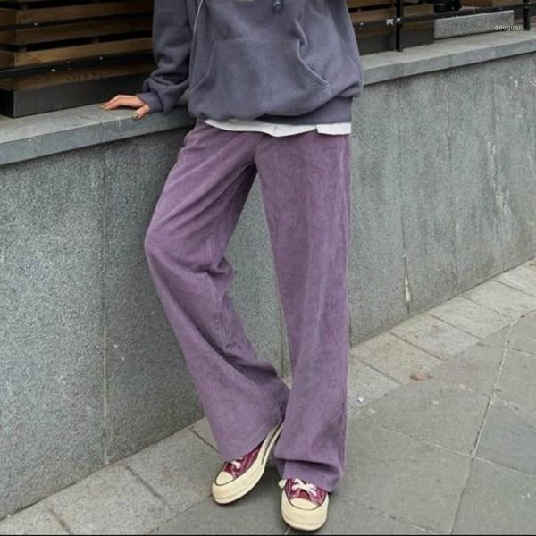 women's pants & capris wide leg women solid purple corduroy retro high waist trendy summer slim full length lady trousers pockets chic, Black;white
women's pants & capris wide leg women solid purple corduroy retro high waist trendy summer slim full length lady trousers pockets chic, Black;white
