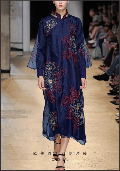 casual dresses see orange chinese style silk qipao party dress 2021 spring handwork embroidery women christmas so2235, Black;gray
casual dresses see orange chinese style silk qipao party dress 2021 spring handwork embroidery women christmas so2235, Black;gray