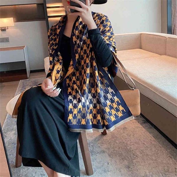 Shawl Scarf Imitation Cashmere Female Autumn and Winter Jacquard Thousand Bird Lattice Warm Long Net Red Live Broadcast, Blue;gray
Shawl Scarf Imitation Cashmere Female Autumn and Winter Jacquard Thousand Bird Lattice Warm Long Net Red Live Broadcast, Blue;gray