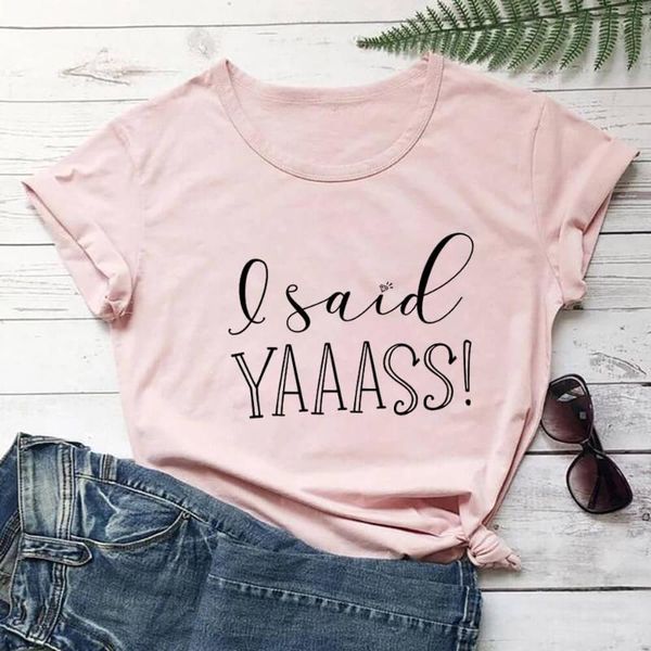 women's t-shirt i said yaaass 100%cotton printed t shirt bride to be shirts valentine's day casual o-neck pullovers short sleeve, White
women's t-shirt i said yaaass 100%cotton printed t shirt bride to be shirts valentine's day casual o-neck pullovers short sleeve, White