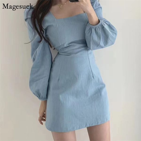summer blue dress women puff sleeve vintage bodycon short female square collar casual es vestido 12148 210512, Black;gray
summer blue dress women puff sleeve vintage bodycon short female square collar casual es vestido 12148 210512, Black;gray