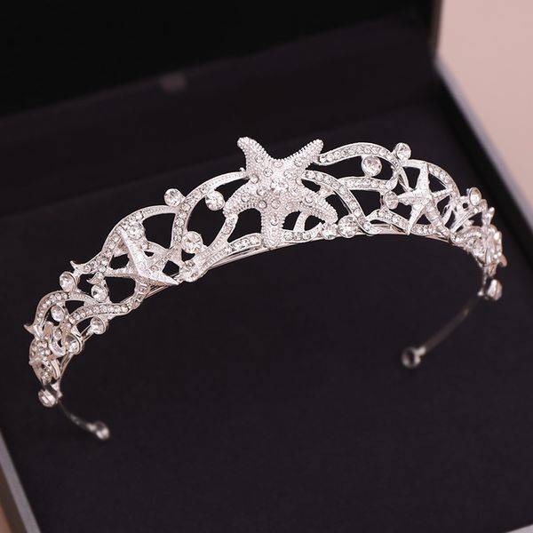 trendy starfish crown headband wedding bride hair accessories bride tiara silver color head piece princess wedding hair jewelrydio chan cont, Golden;white
trendy starfish crown headband wedding bride hair accessories bride tiara silver color head piece princess wedding hair jewelrydio chan cont, Golden;white