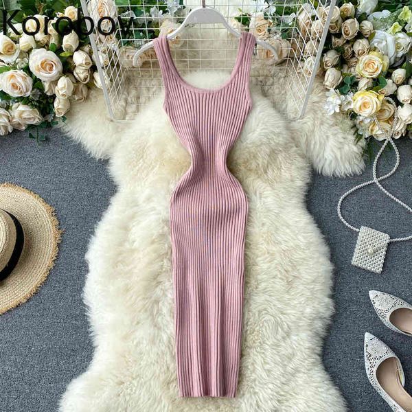 korobov new sleeveless solid vintage women dress korean knit stretch elegant dresses square collar bodycon vestidos femme 210430, Black;gray
korobov new sleeveless solid vintage women dress korean knit stretch elegant dresses square collar bodycon vestidos femme 210430, Black;gray