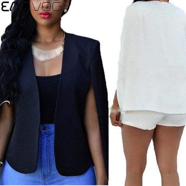 women's suits & blazers women blazer fashion cardigan polyester cloak black white suit sleeve slit lapel cape split solid jacket, White;black
women's suits & blazers women blazer fashion cardigan polyester cloak black white suit sleeve slit lapel cape split solid jacket, White;black