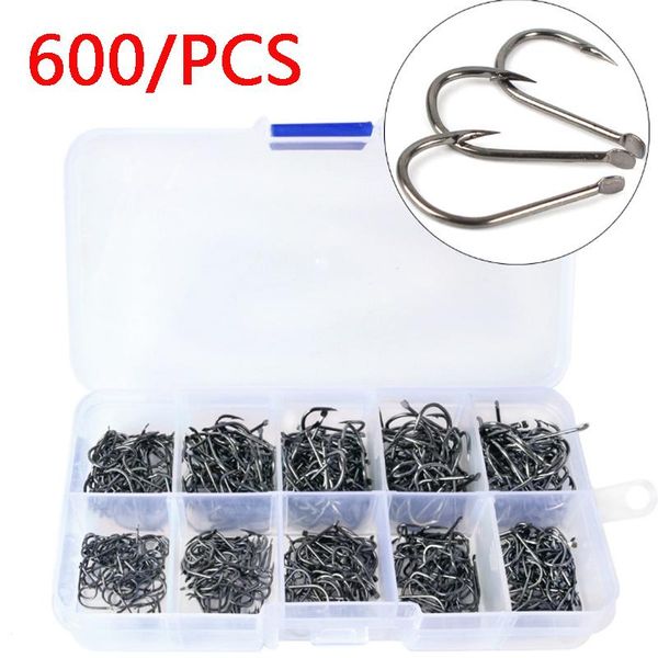 600pcs carbon steel barbed fish hooks 3#-12# fishing jig with hole carp hook tackle set fishhooks pesca
600pcs carbon steel barbed fish hooks 3#-12# fishing jig with hole carp hook tackle set fishhooks pesca
