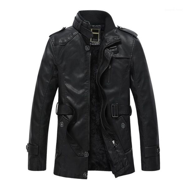 men's fur & faux thick wam medium long mens leather coats jackets good quality stand collar cazadoras de cuero hombre, Black
men's fur & faux thick wam medium long mens leather coats jackets good quality stand collar cazadoras de cuero hombre, Black