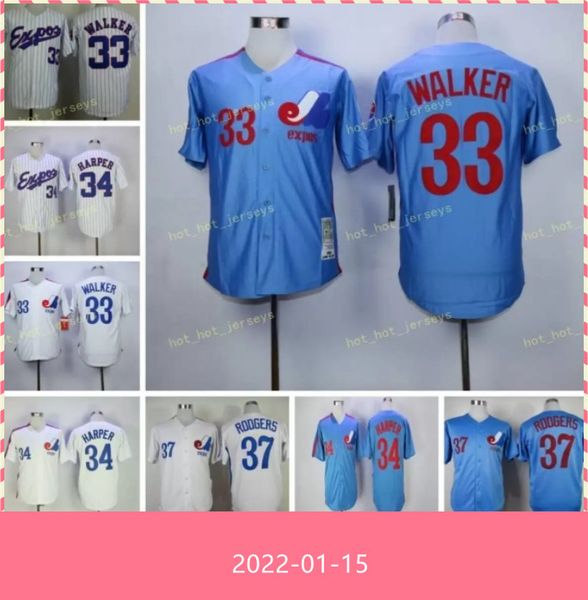 retired 33# walker baseball jersey 34# harper 37# rodgers vintage retro cooperstown mesh stitched pullover, Blue;black
retired 33# walker baseball jersey 34# harper 37# rodgers vintage retro cooperstown mesh stitched pullover, Blue;black