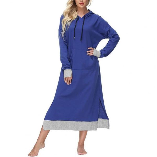 casual dresses women drawstring dress 2021 hooded contrast color patchwork autumn large pocket side split for daily wear, Black;gray
casual dresses women drawstring dress 2021 hooded contrast color patchwork autumn large pocket side split for daily wear, Black;gray