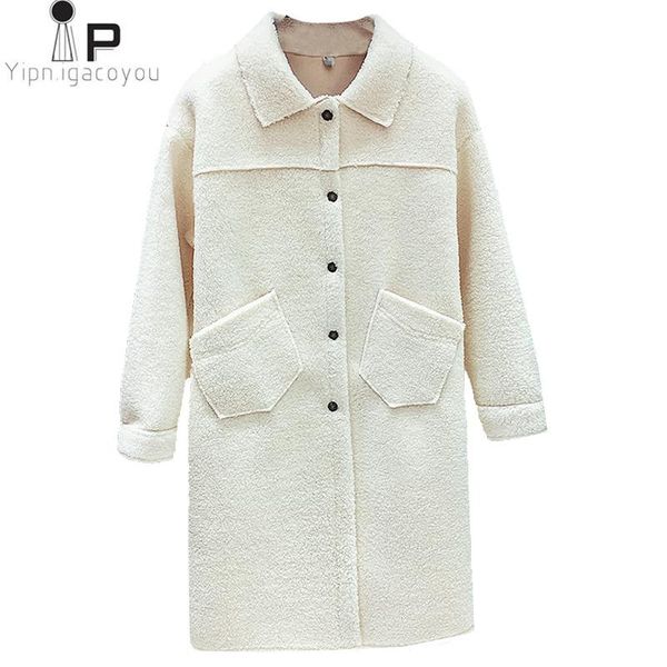 women's jackets harajuku winter coat women lambswool long korean white pink jacket fashion warm outerwear womens, Black;brown
women's jackets harajuku winter coat women lambswool long korean white pink jacket fashion warm outerwear womens, Black;brown