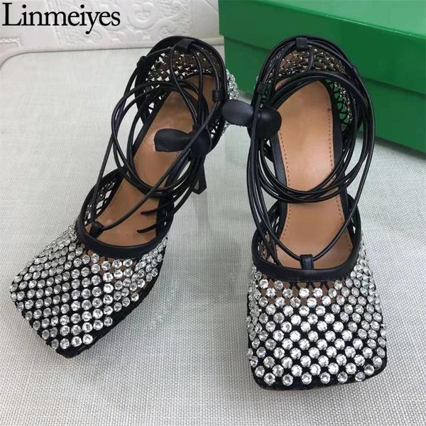 dress shoes rhinestone high heels women sandals square toe mesh hollow outs wedding party crystal summer woman, Black
dress shoes rhinestone high heels women sandals square toe mesh hollow outs wedding party crystal summer woman, Black
