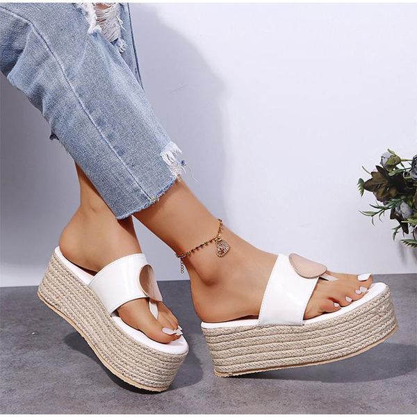 slippers flip flops women summer 2021 clip toe thick bottom slides flat platform ladies shoes metal decoration female sandals, Black
slippers flip flops women summer 2021 clip toe thick bottom slides flat platform ladies shoes metal decoration female sandals, Black