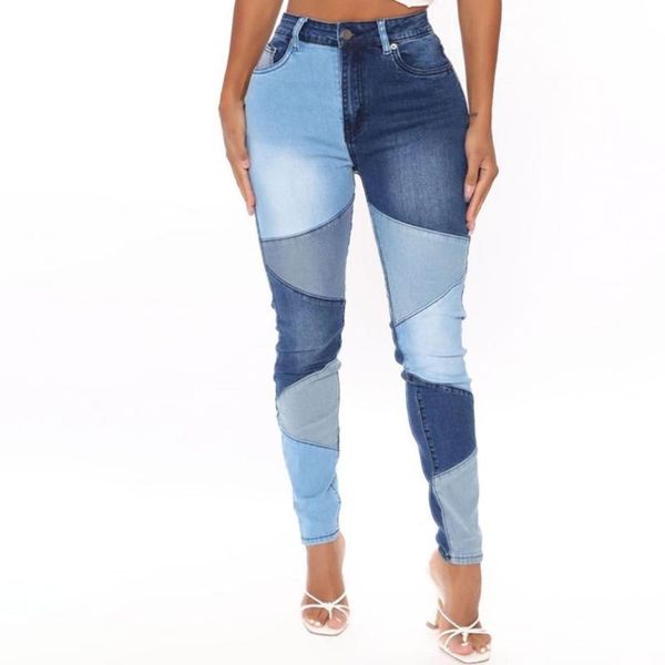 women's jeans women fashion splicing slim casual tight high waist pants for daily life autumn korean style pencil denim trousers, Blue
women's jeans women fashion splicing slim casual tight high waist pants for daily life autumn korean style pencil denim trousers, Blue
