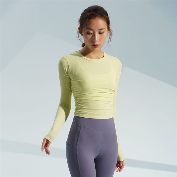 tees t-shirt autumn and winter breathable quick drying yoga cloth long sleeve women's sports t-shirt open belly short fitns top, White
tees t-shirt autumn and winter breathable quick drying yoga cloth long sleeve women's sports t-shirt open belly short fitns top, White