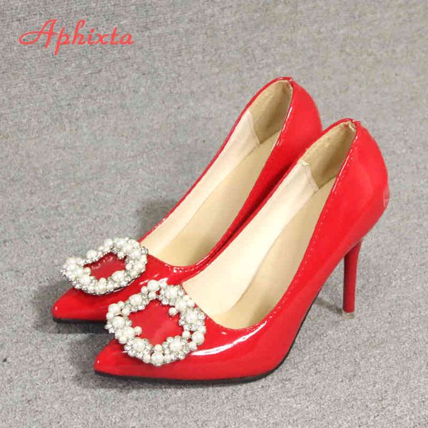 aphixta shoes woman 10cm stiletto high heels pumps women shoes pearls beaded pointed toe wedding party office pumps big size 48 k731, Black
aphixta shoes woman 10cm stiletto high heels pumps women shoes pearls beaded pointed toe wedding party office pumps big size 48 k731, Black