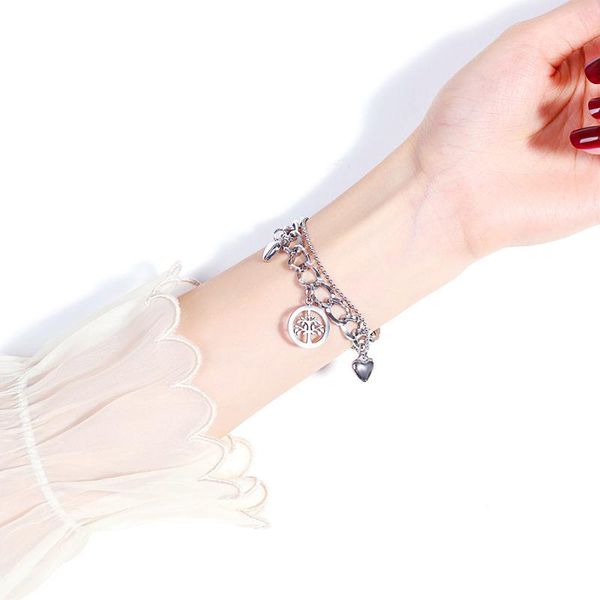 charm bracelets fashion personality caring women's bracelet stainless steel hollow tree of life european and american accessories, Golden;silver
charm bracelets fashion personality caring women's bracelet stainless steel hollow tree of life european and american accessories, Golden;silver