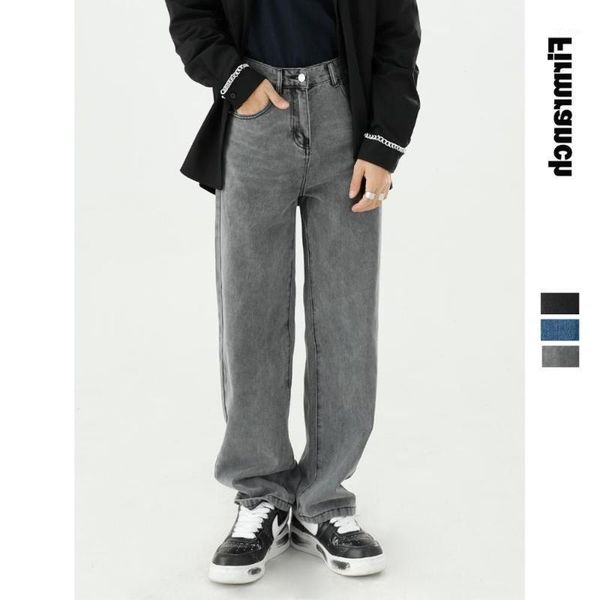 men's jeans autumn men/women simple washed loose straight long denim pants retro japanese&korean style vintage 90s, Blue
men's jeans autumn men/women simple washed loose straight long denim pants retro japanese&korean style vintage 90s, Blue